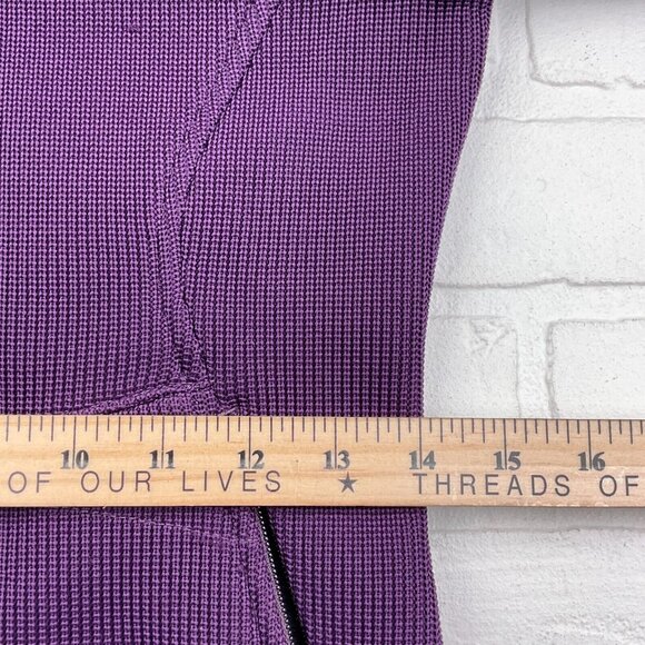 Spyder Jacket Women XSmall Purple Full Zip Heavy Knit Racing Moto Classic - Picture 8 of 13